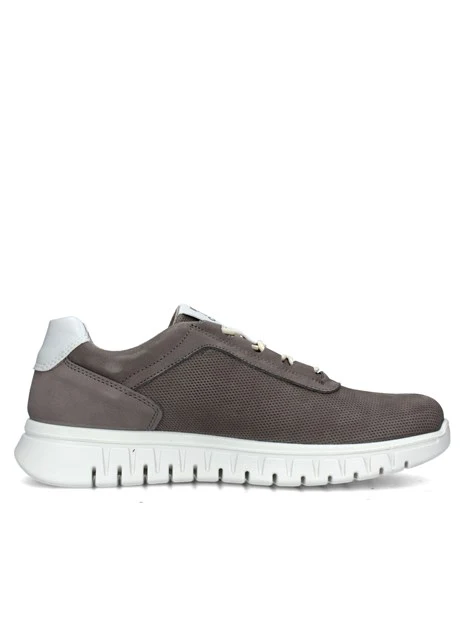 SNEAKERS PLATFORM CON SUOLA A ONDE UOMO GRIGIO