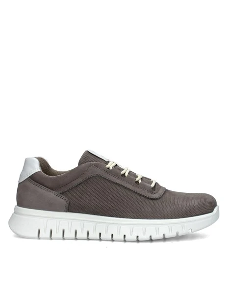 SNEAKERS PLATFORM CON SUOLA A ONDE UOMO GRIGIO