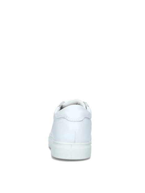 SNEAKERS BASSE CON LOGO ARGENTATO UOMO BIANCO