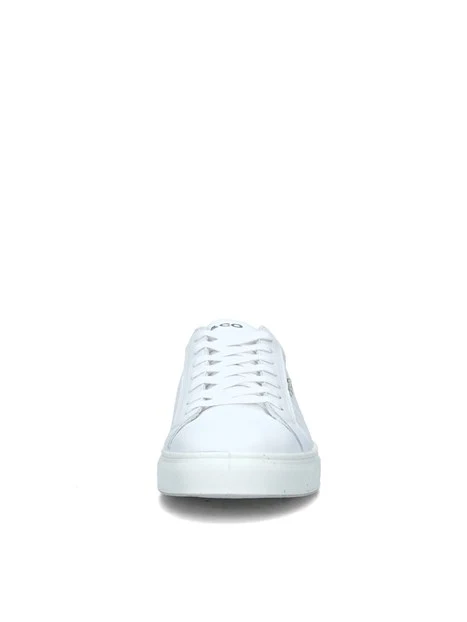 SNEAKERS BASSE CON LOGO ARGENTATO UOMO BIANCO