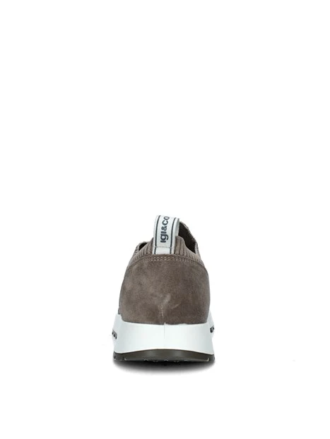 SNEAKERS SLIP ON A MAGLIA UOMO BEIGE