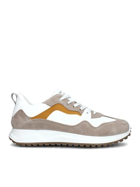 SNEAKERS PLATFORM MULTICOLORE UOMO BEIGE BIANCO