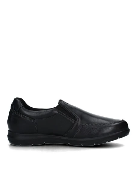 SNEAKERS SLIP ON IN PELLE CON FORI UOMO NERO