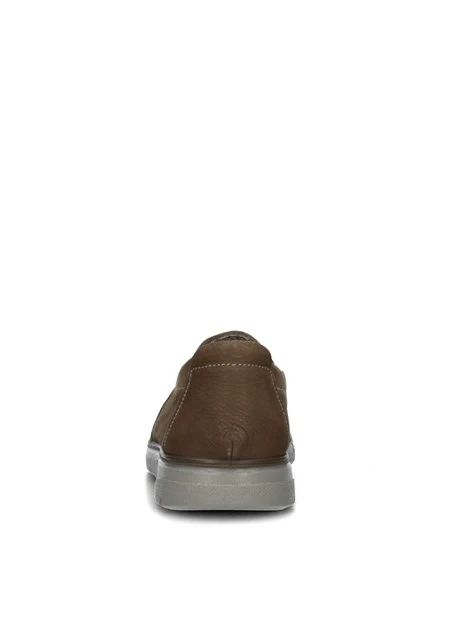 SNEAKERS SLIP ON TRAFORATE IN PELLE UOMO BEIGE