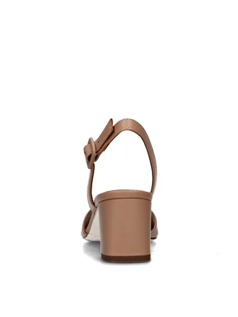 SANDALI TACCO ALTO A CILINDRO DONNA BEIGE