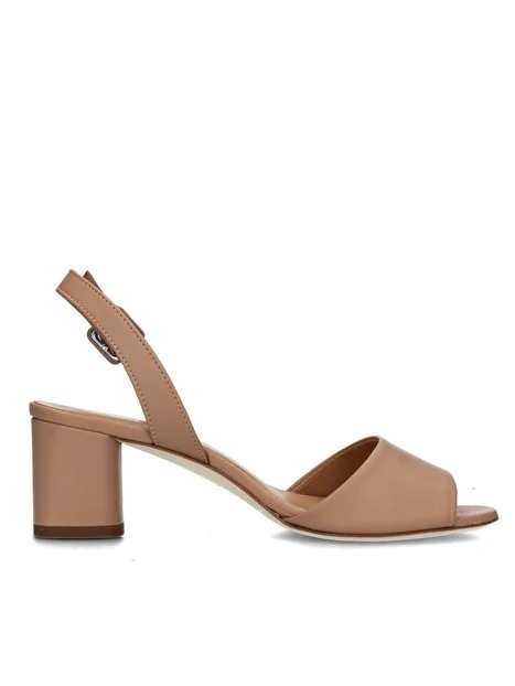 SANDALI TACCO ALTO A CILINDRO DONNA BEIGE