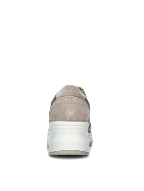 SNEAKERS SLIP ON CON ZEPPA E CERNIERA DONNA BEIGE