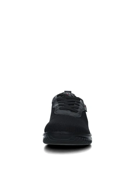 SNEAKERS BASSE IN TESSUTO CON LOGO LATERALE DONNA NERO