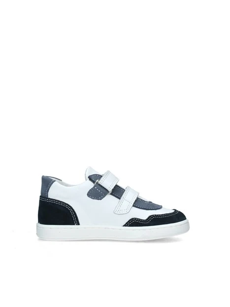 SNEAKERS BASSE LIKE MULTICOLORE IN PELLE BAMBINO BIANCO BLU