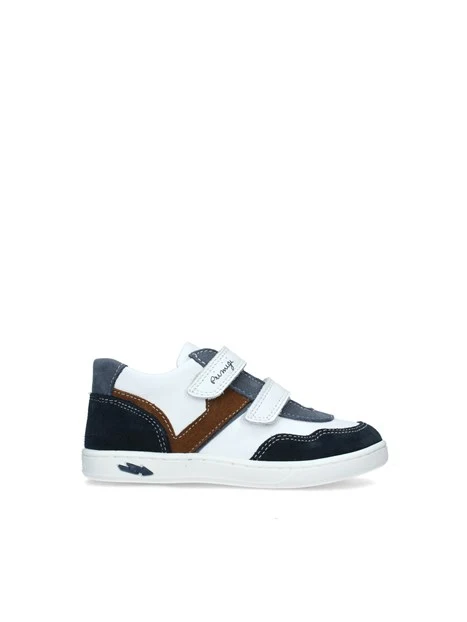 SNEAKERS BASSE LIKE MULTICOLORE IN PELLE BAMBINO BIANCO BLU