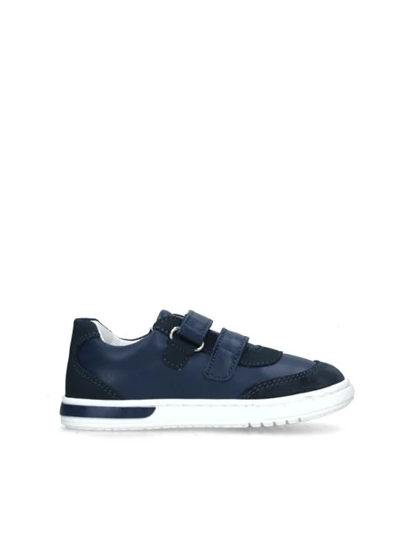 SNEAKERS BASSE DUDE CON STRAPPO LOGATO BAMBINO BLU NAVY