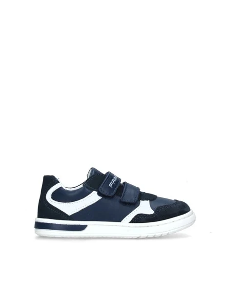 SNEAKERS BASSE DUDE CON STRAPPO LOGATO BAMBINO BLU NAVY