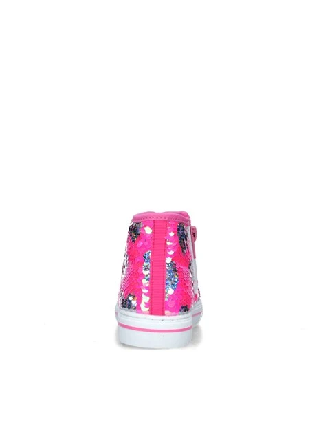 SNEAKERS ALTE IVY CON PAILLETTES BICOLORE BAMBINA FUCSIA ARGENTO