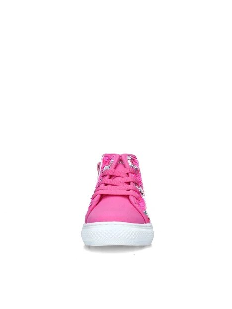 SNEAKERS ALTE IVY CON PAILLETTES BICOLORE BAMBINA FUCSIA ARGENTO