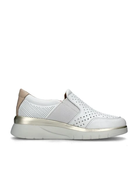 SNEAKERS SLIP ON CON ZEPPA DONNA BIANCO SPORCO