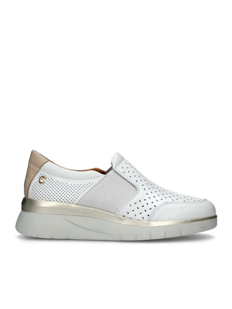 SNEAKERS SLIP ON CON ZEPPA DONNA BIANCO SPORCO