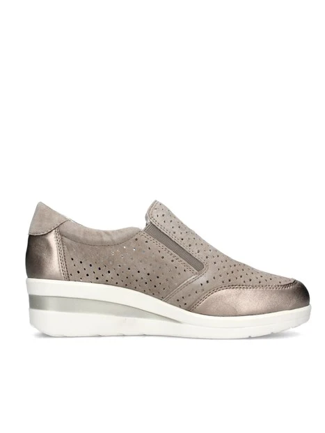 SNEAKERS SLIP ON CON FORI DONNA BEIGE