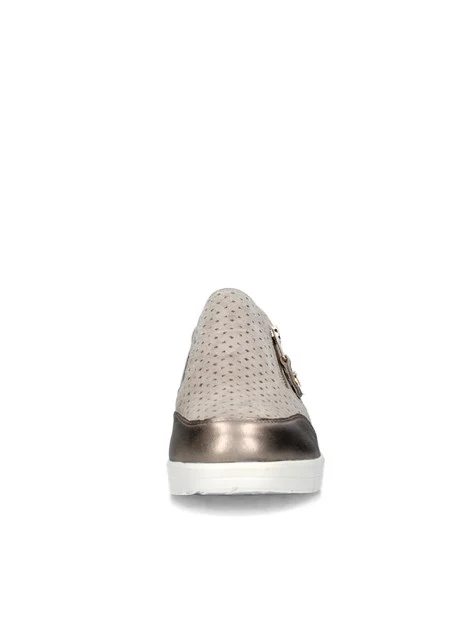 SNEAKERS SLIP ON CON FORI DONNA BEIGE