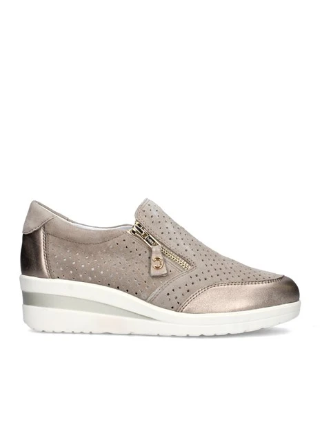 SNEAKERS SLIP ON CON FORI DONNA BEIGE