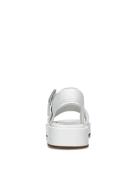 SANDALI CON ZEPPA ALDA STRAP IN PELLE DONNA BIANCO