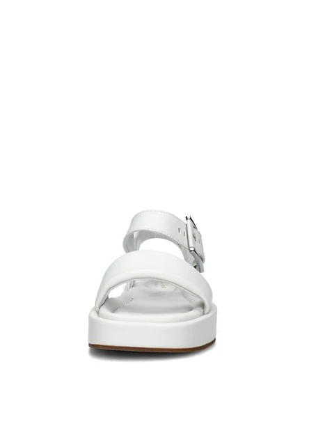 SANDALI CON ZEPPA ALDA STRAP IN PELLE DONNA BIANCO