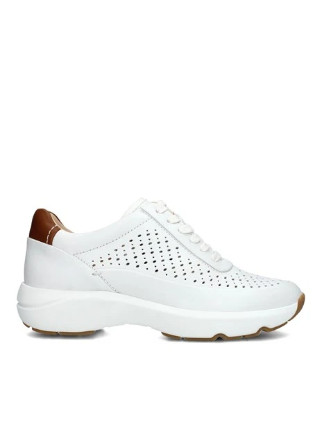 SNEAKERS PLATFORM TIVOLI GRACE CON TRAMA A FORI DONNA BIANCO