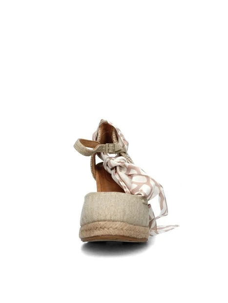 ESPADRILLAS MAYA CVS CON BANDA COLORATA DONNA ECRU