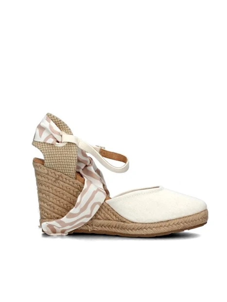 ESPADRILLAS MAYA CVS CON BANDA COLORATA DONNA BIANCO