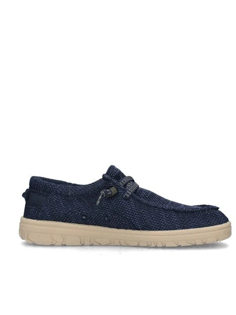 MOCASSINI SAMOA WALLABEE KNIT CON LACCI UOMO BLU NAVY