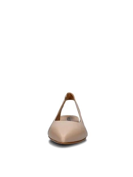 SLINGBACK IN PELLE CON ELASTICO DONNA BEIGE