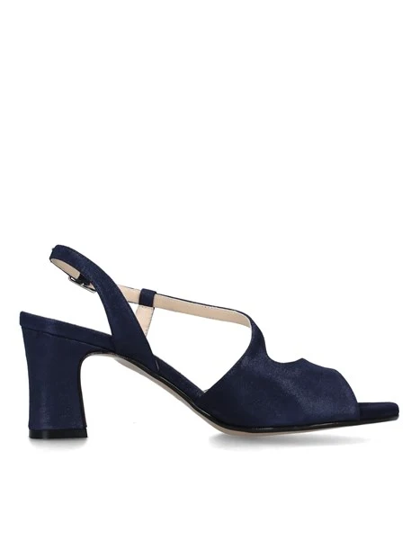 SANDALI TACCO ALTO CON TRAMA GLITTER DONNA BLU