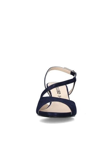 SANDALI TACCO ALTO CON TRAMA GLITTER DONNA BLU