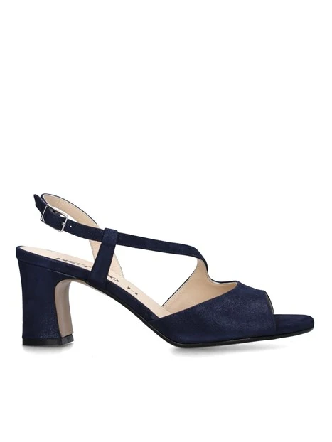 SANDALI TACCO ALTO CON TRAMA GLITTER DONNA BLU