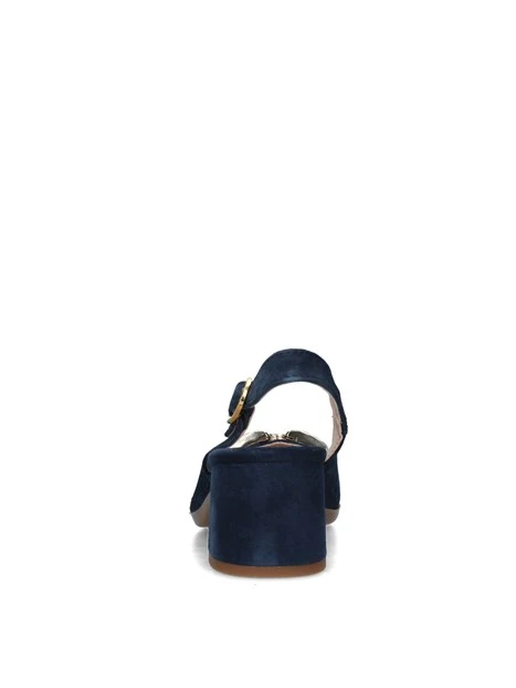 SLINGBACK ZAHARA IN CAMOSCIO CON INSERTO DORATO DONNA BLU