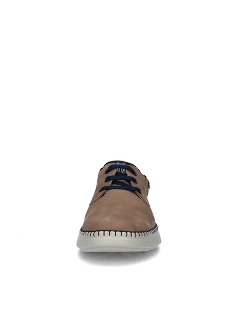 SNEAKERS BASSE CIRCULAR IN PELLE UOMO BEIGE SCURO