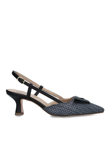 SLINGBACK CON TRAMA INTRECCIO DONNA NERO