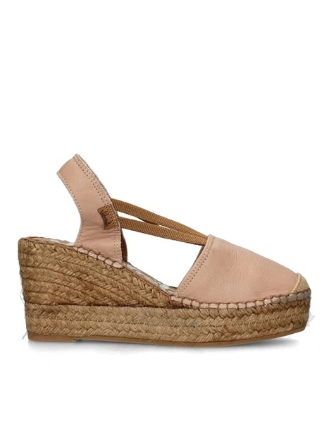 ESPADRILLAS CON ZEPPA E LOGO DONNA BEIGE