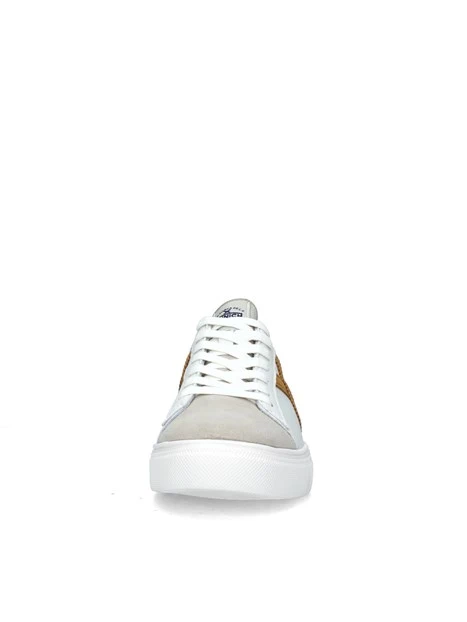 SNEAKERS BASSE RETE 79 MULTICOLORE CON LOGO CUOIO UOMO BIANCO