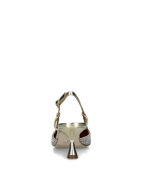 SLINGBACK CON STRASS IN TINTA DONNA ORO