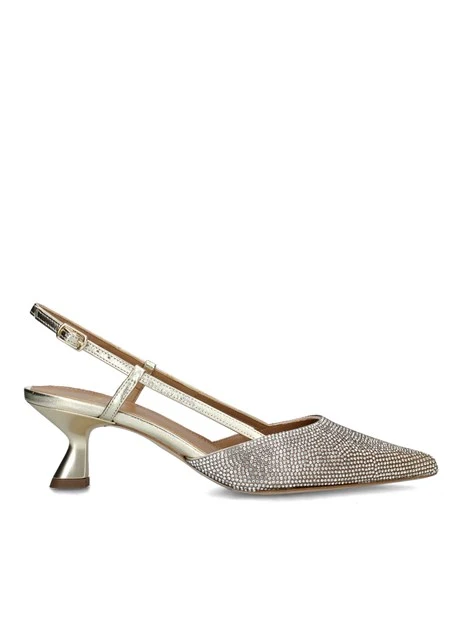 SLINGBACK CON STRASS IN TINTA DONNA ORO