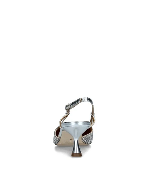 SLINGBACK CON STRASS IN TINTA DONNA ARGENTO