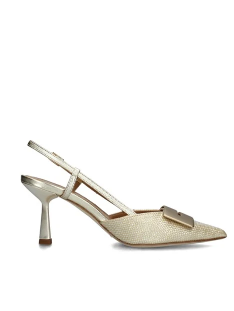 SLINGBACK CON INSERTO DONNA ORO