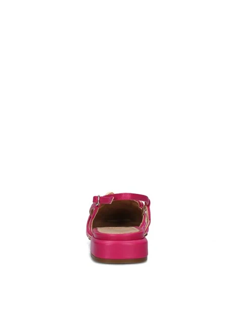 SLINGBACK CON CATENA RIVESTITA IN TESSUTO DONNA FUCSIA