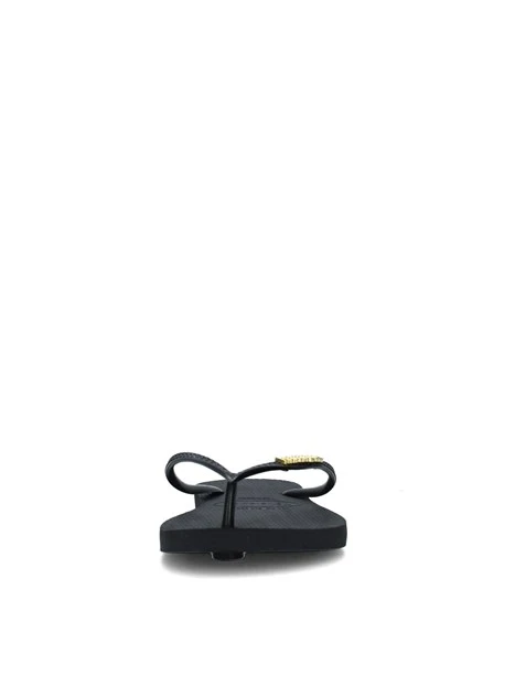 SANDALI MARE SLIM LOGO METALLIC DONNA NERO ORO