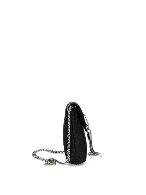 POCHETTE CON NAPPA IN CATENA DONNA NERO