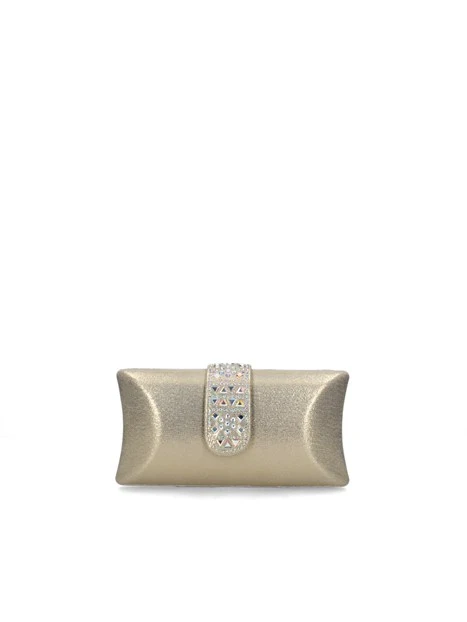 POCHETTE CON STRASS MULTIFORME DONNA ORO