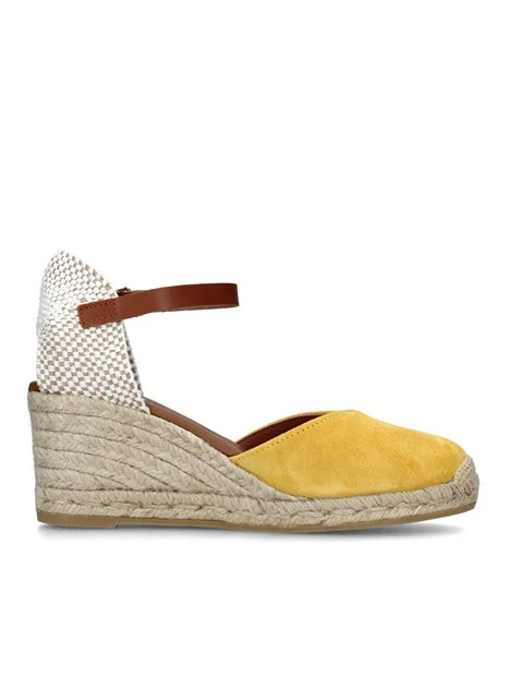 ESPADRILLAS CON ZEPPA E CINTURINO DONNA GIALLO