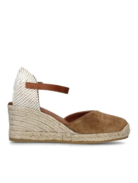 ESPADRILLAS CON ZEPPA E CINTURINO DONNA BEIGE