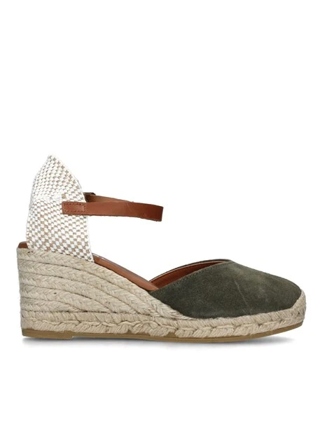 ESPADRILLAS CON ZEPPA E CINTURINO DONNA VERDE