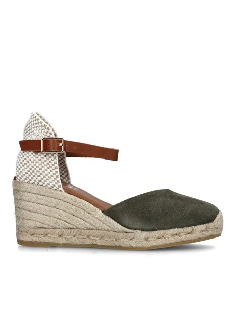 ESPADRILLAS CON ZEPPA E CINTURINO DONNA VERDE